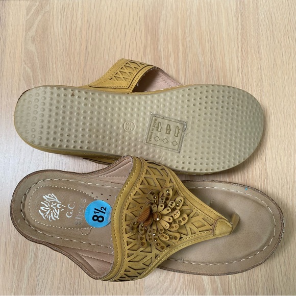 G.C.Shoes Sandal Allie Platform Wedge Slip On Open Toe Size 8.5 - Picture 13 of 13